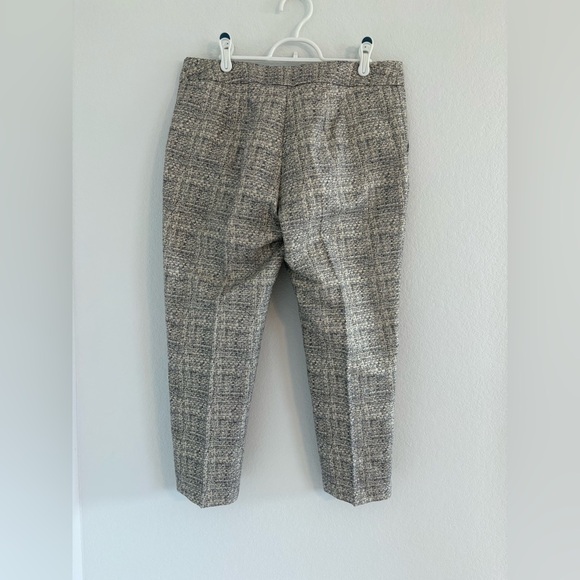 Boden Metalic Silver Bistro Crop Trouser - Picture 10 of 15